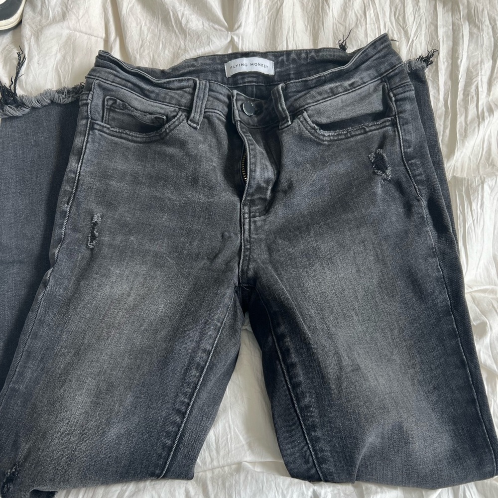 Gray Distressed Jeans